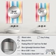 thumbnail image 4 of Designart "Candyland Rainbow Stripes I" Striped Mirror Wall Decor - Modern Multicolor Abstract Living Room Wall Mirror Art - 40" x 30" Inch, 4 of 5