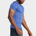 thumbnail image 5 of hoksml Men's Athletic Training Tight Fit Quick Dry T-Shirts Solid Color Short Sleeve Crew Neck Fitness Sport Running Tee Shirts Summer Lightweight Tops, 5 of 8
