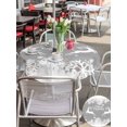 thumbnail image 4 of Outdoor Tablecloth with Umbrella Hole and Zipper, Grey Christmas Round Table Cloth 54 Inch Waterproof Tablecloth, Xmas Elk White Snowflake Winter Holiday Picnic Table Cover for Patio Camping, 4 of 7