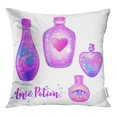 thumbnail image 1 of RYLABLUE Magic Potion Blue Bottle Jar Pink Moon Crystals Heart All Throw Pillowcase Cushion Case Cover, 1 of 1
