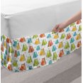 thumbnail image 2 of Camping Bed Skirt, Continuous Illustration of Colorful Tents with Floral Ornaments and Plants Around, Elastic Bedskirt Dust Ruffle Wrap Around for Bedding Decor, 4 Sizes, Multicolor, by Ambesonne, 2 of 2