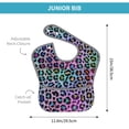 thumbnail image 2 of Bingfone Mess-Proof Baby Bib - Waterproof Bib for Baby Boy or Girl with Food Catcher Pocket, Unisex-Rainbow Animal Skin, 2 of 6