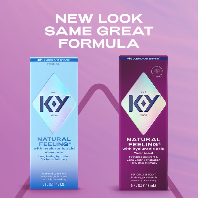 K-Y Natural Feeling Water-Based Lube with Hyaluronic Acid, Personal Moisturizing  Lubricant, 5 fl oz - Walmart.com