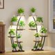 thumbnail image 1 of Soporte para plantas BACEKOLL de 6 niveles en media luna con luces de cultivo, 1 of 6