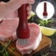 thumbnail image 4 of Stainless Steel Meat Tenderizer Mallet Wood Handle Meat Blades Needle Food Gadget Beef Pork Chicken, 4 of 4