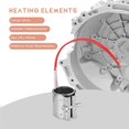 thumbnail image 4 of 2PCS/Lot Mica Band Heater 35X45mm 220V 150W Stainless Steel Heating Elements for Plastic M, 4 of 5