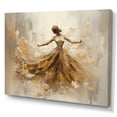 thumbnail image 2 of Designart "Ballet Dance In Beige And Gold" Dance Canvas Prints, 2 of 7