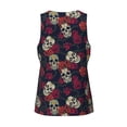 thumbnail image 5 of Gaeub Roses Skulls Men's Athletic Tank Top, Workout Sleeveless Shirts, Running Tank Tops for Gym, Running, Training - Large, 5 of 9