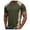 Green, variant on MIXUE Shirts For Men Summer Color Block Print Round Neck Button Down Short Sleeve Slim Fit Casual Pullover Tops T-shirts Streetwear,Gray,L