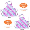 thumbnail image 5 of PASHOP 2 Pack Kids Apron Rainbow Unicorn Aprons With Pockets for Girls Boys Toddler Apron for Painting Cooking Baking 3-12 Years, 5 of 6
