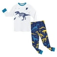 thumbnail image 5 of Hessimy Toddler Boys Girls Spring Summer Cute Print 2Pcs Long Sleeve Shirt Tops Pants Shorts Sleepwear Pajamas Set, Shorts Sleep Set(White,3-4 Years), 5 of 5