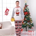 thumbnail image 4 of Nrmvnmi Matching Family Pajamas Sets Christmas PJ's Santa Claus Print Top and Christmas Tree Print Pants Jammies Sleepwear（Dad）, 4 of 5