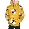 thumbnail image 5 of Kll Unisex Kids Boys Girls Hooded Pocket Pullover Hoodies-Cute Bee Butterfly Yelllow, 5 of 9