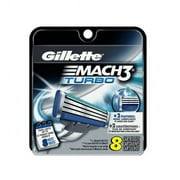 Gillette Mach3 Turbo Razor Refill Cartridges, 8 Ct