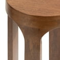 thumbnail image 4 of Kate and Laurel Dahl Wooden Round Drink Table, 8 x 23, Walnut Brown, Mid-Century Modern Circle Wood Accent Pedestal Table for Living Room Plant Stand or Small Bedroom Nightstand, 4 of 8