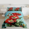 thumbnail image 2 of Homewish Country Flower Floral Bedding Comforter Set,Rustic Spring Garden Twin Comforter Sets,Red Blue Green Bedding Set For Men Women,Ultra Soft Home Decor Reversible,2 Pieces, 2 of 8