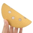 thumbnail image 4 of Uxcell 60 Grits 8-Holes Sanding Discs Hook and Loop Wet Dry Sandpaper Sander Aluminum Yellow 15pcs, 4 of 5