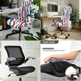 thumbnail image 2 of Xoenoiee American Flag Zebra Stripe Print 3 Pieces Computer Office Chair Cover with Armrest Covers, Universal Rotating Chair Slipcovers Protector Removable Desk Chair Cover for High Back Chair, S, 2 of 6
