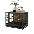 thumbnail image 5 of Pefilos 32" Heavy Duty Dog Crates Furniture, Heavy-Duty Escape Proof Dog Cages, Indoor Dog Kennel with Removable Tray, Brown, 5 of 6