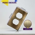 thumbnail image 7 of ENERLITES Duplex Receptacle Metal Wall Plate, Stainless Steel, Outlet Cover, Corrosion Resistant, Standard Size 1-Gang, Stainless Steel 201, 7721-AB, Antique Brass, 7 of 7