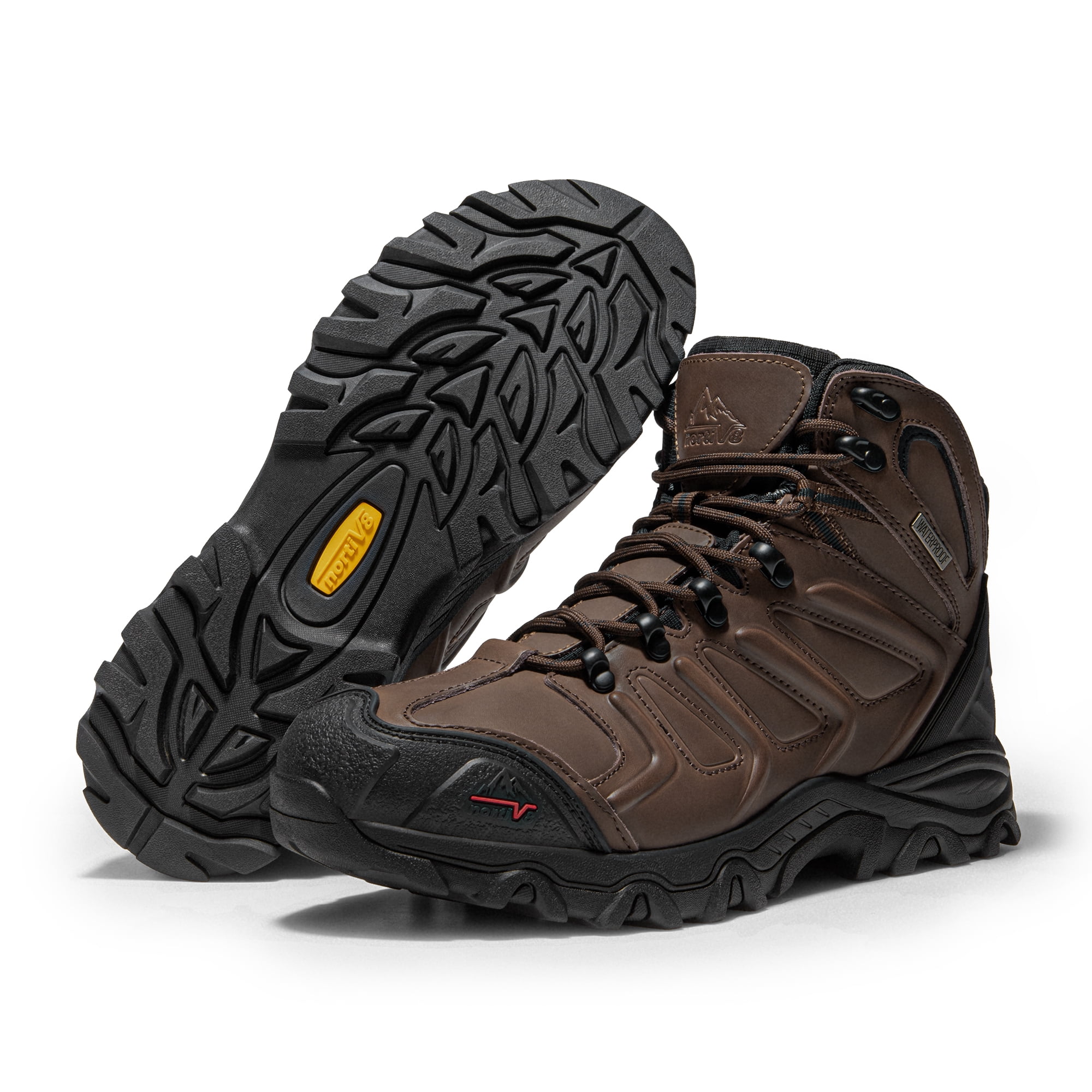 NORTIV 8 Men's Ankle High Waterproof Hiking Boots Outdoor Lightweight Shoes Trekking Trails Armadillo