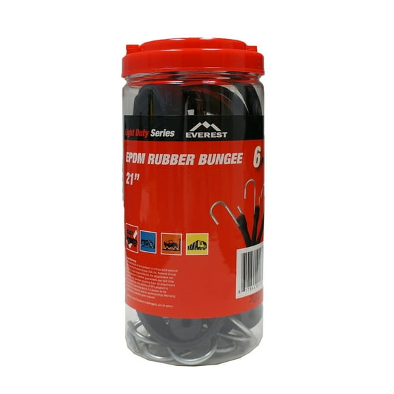 21'' EPDM Rubber Tarp Strap/ Bungee Cord 1 JAR- 6pcs, Rubber Strap Bungee Cords, for indoor and outdoor use