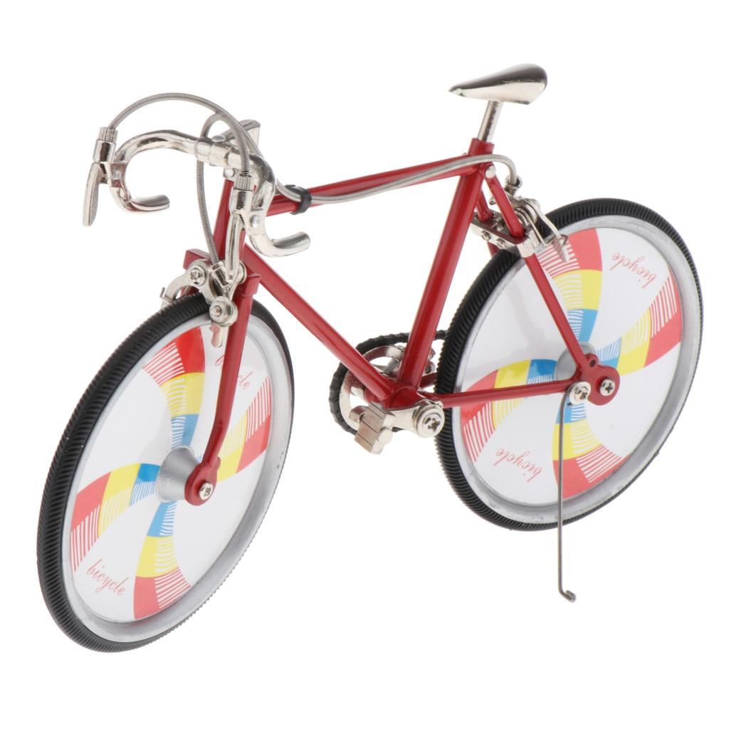1/10 Alloy Bike Model Simulated Racing Bicycle Model Decor Gift Red White 