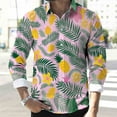 thumbnail image 5 of USNSM Men's Hawaiian Shirt Long Sleeve Tropical Vacation Button Down Beach Floral Print Party Blouse Shirts Multicolor XXL, 5 of 7