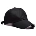 thumbnail image 3 of Vintage Cotton Adjustable Baseball Cap Men and Women for Sun for Protection Black Hip Hop Long Strap Dad Hat with Metal, 3 of 4