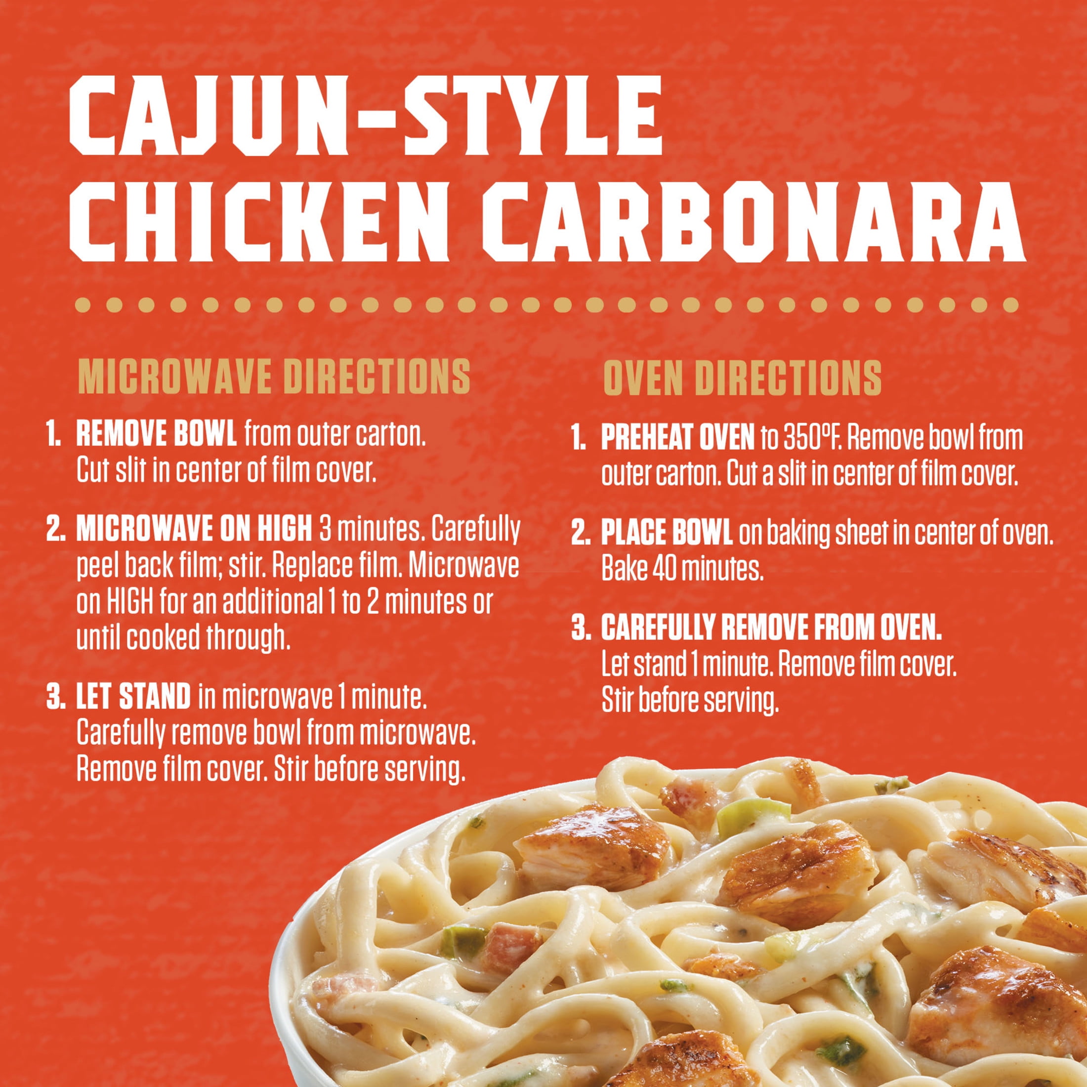 Zatarain's Cajun-Style Chicken Carbonara, 10.5 oz Box