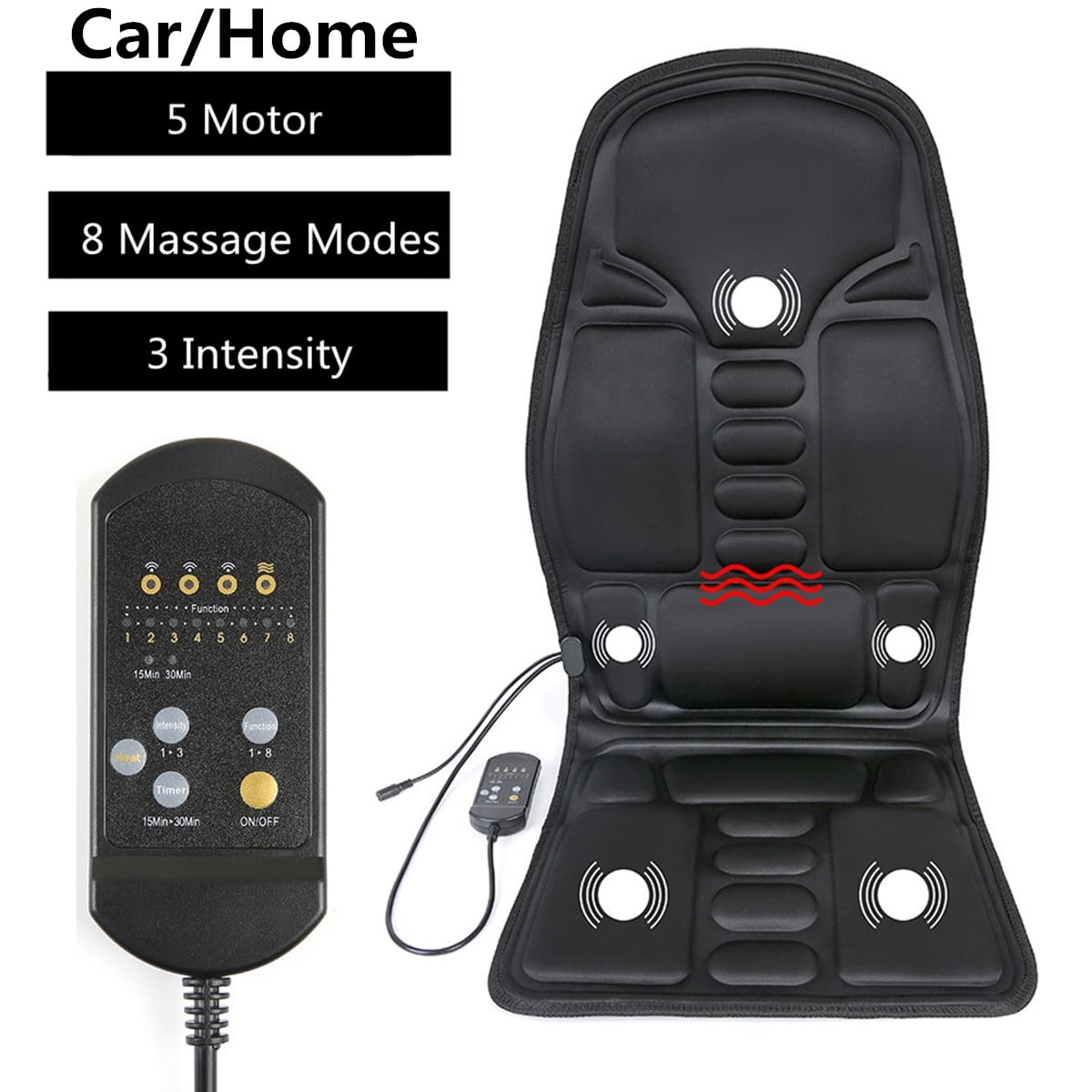 Neck And Back Massager With Heat Full Back Kneading Or Rolling Massage Massage Chair Pad With