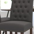 thumbnail image 5 of Merrick Lane Upholstered Parsons Chair with Nailhead Trim in Dark Gray Fabric, 5 of 11