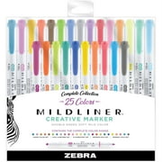 Zebra Mildliner Double-Ended Highlighter Set, 25-Color Assorted Set