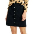 thumbnail image 3 of Style & Co Women's Button Fly Denim Skirt Black Size 6, 3 of 3