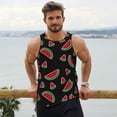 thumbnail image 6 of Rateoe Watermelon Pattern Sleeveless Gym Shirt Muscle Tee Breathable Workout Shirt Slim-Fit Tank Quick Dry Fit Muscle Tank Top Bodybuilding Sleeveless T Shirt-Large, 6 of 7