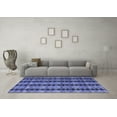 thumbnail image 3 of Ahgly Company Indoor Rectangle Abstract Blue Modern Area Rugs, 2' x 5', 3 of 4