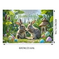 thumbnail image 3 of Binwennn Floor Carpets Area Rugs Living Room Rope Throw Blanket Easter Bunny Pattern Soft Velvet Carpet Festive Atmosphere Cute Decoration A Must Have Carpet For A Warm Home 40X60CM B1, 3 of 3