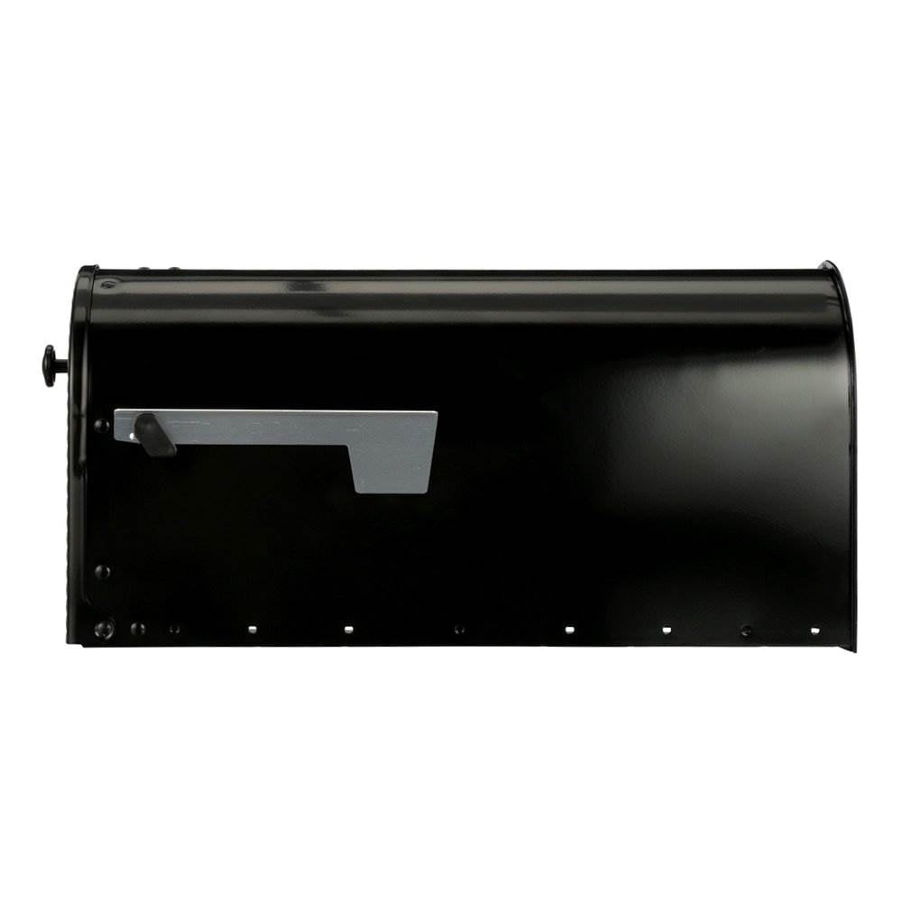 Gibraltar Mailboxes Edwards Large, Steel, Post Mount Mailbox, Black, EM160B00