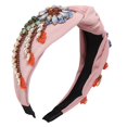 thumbnail image 1 of Here's a polished and professional product description based on your input:\n\n \n\n**1pc Retro Rhinestone Hair Hoop for Women – Embroidered Headband, 1 of 3