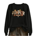thumbnail image 2 of Yteetum Pumpkin Print Sweatshirts for Women Halloween Thanksgiving Print Crewneck Hoodless Sweatshirt Tops Womens Casual Pumpkin Season Print Round Neck Loose Fits Long Sleeve Sweatshirts Fall Trendy, 2 of 6