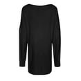 thumbnail image 4 of Deep V-Neck Sweaters for Women Women Fashion Solid Color Long Cross Loose Sleeve Knit Sweater Coat Fall Fashion 2023 Black, 4 of 5