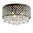 thumbnail image 3 of JONATHAN Y Evelyn 17" 3-Light Crystal Drops/Metal ,LED Flush Mount, Black, 3 of 9