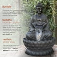 thumbnail image 6 of Alpine Corporation 35" x 34" x 53" Outdoor Polystone Buddha Pump Fountain, Gray, 6 of 8