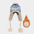 thumbnail image 2 of iHPH7 Russian Hat Winter Hats for Women Trapper Hat Winter Accessories for Women Fuzzy Hat Fleece Hat Trapper Hat Blue One Size, 2 of 4