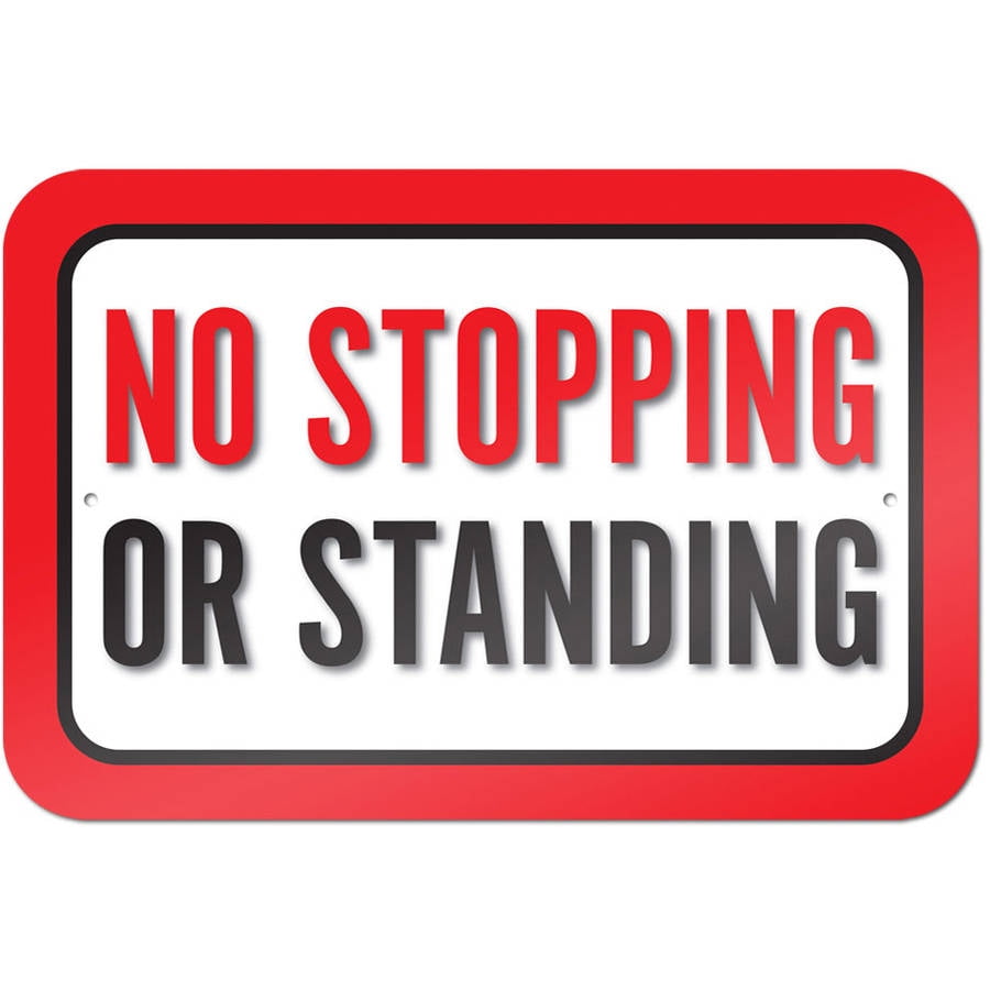 No Stopping Or Standing Sign