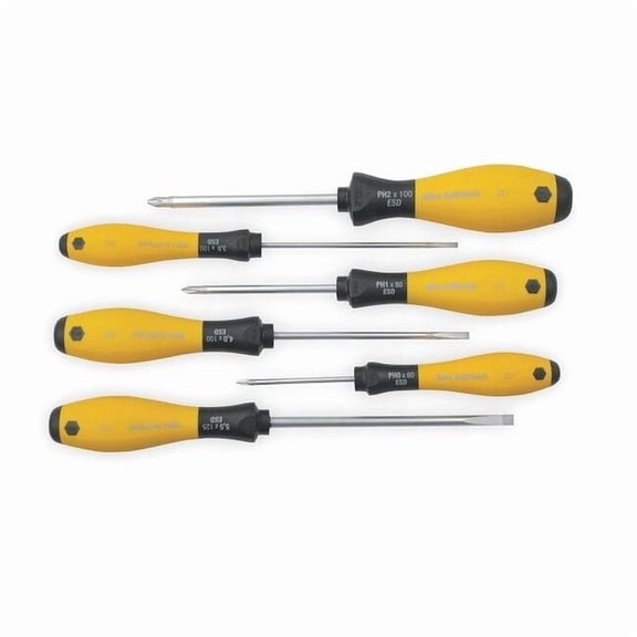 Wiha ESD Safe Screwdriver Set, NmPcs6 30292
