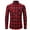 Red, variant on DDAPJ pyju Men's Western Cowboy Plaid Shirts,Casual Long Sleeve Button Down Shirt Lightweight Work Shirt with Chest Pockets