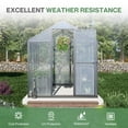 thumbnail image 6 of Aoodor 6' x 8' Outdoor Greenhouse, Walk-in Polycarbonate Greenhouse with Aluminum Frame for Outside Backyard, Black, 6 of 9