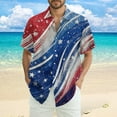 thumbnail image 2 of JGNGSHN Mens Hawaiian Shirts Patriotic Fourth of July Shirt Short Sleeve Button Down T-Shirts Casual American Flag Print Summer Vacations Beach Shirt, 2 of 10