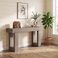 thumbnail image 5 of Fnova 63" Long Console Table, 2-Tier Wooden Narrow Rectangular Sofa Table Behind Couch, Farmhouse Entryway Table for Entrance, Hallway, Living Room, 5 of 16